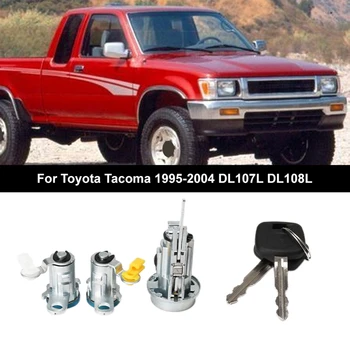 1 комплект автомобильных аксессуаров Цилиндр замка передней двери с ключами для Toyota Tacoma 1995-2004 DL107L DL108L 6905135070 6905235070