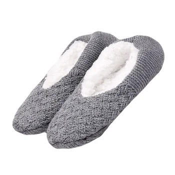 1 пара теплых носков-тапочек, зимние уютные толстые домашние тапочки для женщин с застежками