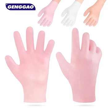 1 Пара увлажняющих перчаток GENGGAO на ночь Спа-гель перед Сном Экзема Сухая Чувствительная Раздраженная кожа Спа-терапия Безопасная перчатка