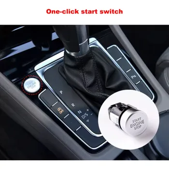 1 шт. автомобильный бесключевой выключатель зажигания двигателя с кнопкой запуска-остановки в один клик для Volkswagen Polo 21-23