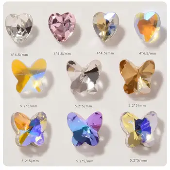 10 / Стразы для ногтей Aurora Crystal, Прозрачная дрель Butterfly K9, маленькие бриллианты на кончиках ногтей, украшения для ногтей