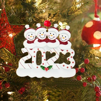 2023 Рождественская елка Подвесной кулон DIY Личные Семейные Рождественские украшения для дома Navidad Christmas Орнамент Новый год