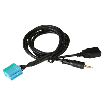 3,5 мм кабель USB Aux Автомобильный радиоприемник, Кабельный ввод, Подключение адаптера