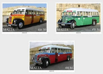 3 ШТ., марка почты Мальты, 2021, автобус Мальты, настоящие оригинальные марки для коллекции, MNH