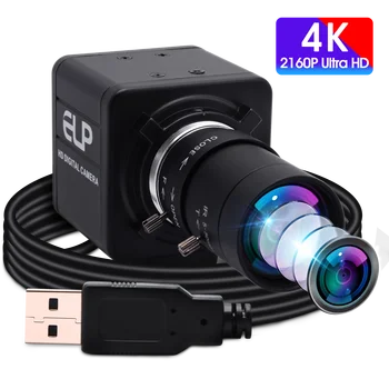 ELP 4K USB-Камера Ручной Зум с Переменным Фокусным расстоянием 5-50 мм PC-Камера IMX317 С Переменным Фокусным Расстоянием USB-Веб-камера Для Windows Android Mac Linux