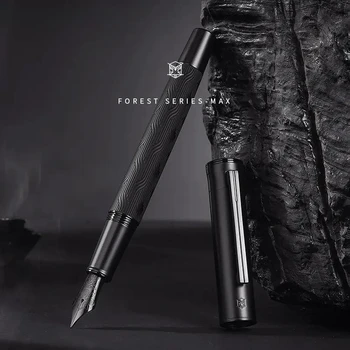 HONGDIAN 1860 Ретро Авторучка Black Forest EF0.4mm / F0.5mm / M0.7mm С наконечниками Из Китайского Узла, Титановая Черная Ручка Для письма, Канцелярские принадлежности