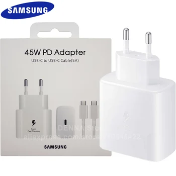 Samsung Charger PD 45 Вт 25 Вт Type C Chargeur Сверхбыстрая Зарядка 2.0 Cargador Galaxy S23 S22 S20 Ultra S21 Plus Note 20 10 Tab S8