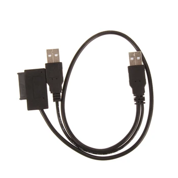 Адаптер-конвертер с USB 2.0 на 7 + 6 13Pin, кабель-шина USB, привод для передачи данных, кабель-адаптер для SATA CD/DVD