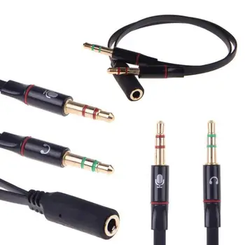 Верхний Y-образный кабель-разветвитель 3,5 мм от 1 мужчины до 2 Двойных женщин Аудиокабель для наушников Гарнитура Наушники MP3 MP4 Стерео Штекер Адаптер