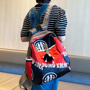 Водонепроницаемый женский рюкзак, нейлоновая дорожная сумка большой емкости, женская сумка на плечо, легкая школьная сумка двойного назначения, уличный рюкзак