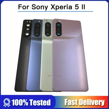 Высокое качество для Sony Xperia 5 II Задняя крышка батарейного отсека Задняя дверь Корпус Запасные части с объективом камеры