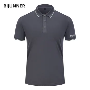 Высококачественная рубашка для гольфа, роскошная мужская рубашка поло в обтяжку с коротким рукавом, деловая повседневная футболка с отворотом, спортивная одежда унисекс, лето