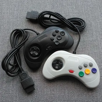Высококачественный черный проводной игровой контроллер ZUIDID для консоли SEGA Saturn SS белый черный прозрачный цвет