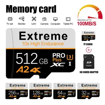 Для Xiaomi Extreme SSD Оригинальная Флэш-карта SD/TF Высокоскоростная Флэш-Память TF Card Водонепроницаемый Class10 A1 Для Камеры Телефона 128 ГБ 64