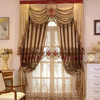 Европейский стиль, Кофейная синель, Полые Вышитые шторы для гостиной, столовой, спальни, Роскошная вилла, Высококачественная оконная занавеска