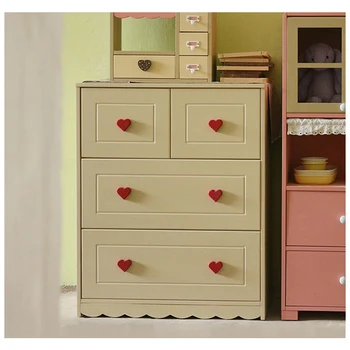 Индивидуальный и самодельный деревянный шкаф-ведро с 4 выдвижными ящиками в деревенском и ретро стиле для спальни на заказ