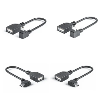 Кабель Micro USB к USB OTG Шнур Вверх/Вниз/Влево/Вправо Изогнутый Разъем Удлинитель Провода Передачи Данных для Игрового Контроллера P9JD