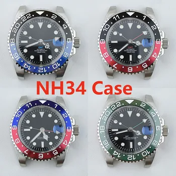 Корпус NH34 NH35 40m часы NH34 GMT циферблат мужские часы дополнительный корпус сапфировое стекло для механизма NH34 NH35 аксессуары для сборки часов