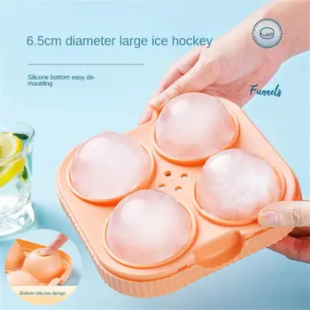 Креативная форма для хоккея с шайбой для замораживания напитков Виски вина Пластиковая сферическая Высококачественная Пластиковая форма для приготовления мороженого с 4 сетками