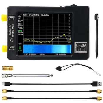 Модернизированный Анализатор Спектра TinySA Портативный Частотный Анализатор Генератор сигналов с сенсорным экраном 0,1-350 МГц MF /HF/VHF, 240-960 МГц UHF