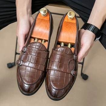 Мокасины, Дышащие Черные Туфли для вождения без шнуровки, Большие Размеры 38-46, Мужская Повседневная Обувь Из натуральной Кожи, Люксовый Бренд 2023, Мужские Лоферы