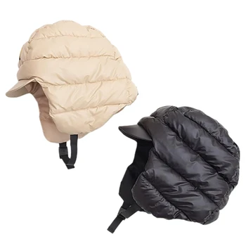 Мужская кепка для защиты ушей, утепленная шерстяная шапка, зимняя велосипедная шапка, ветрозащитная кепка