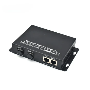 Неуправляемый коммутатор POE 48 В с 2 портами PoE 10/100/1000Base-TX PoE и 2-портовый коммутатор SFP Fiber Ethernet POE