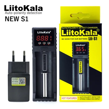 НОВОЕ зарядное устройство Liitokala Lii-S1 с автоматическим определением полярности Для 18650 26650 21700 18350 18340 AA AAA литий-ионных Ni-MH аккумуляторов