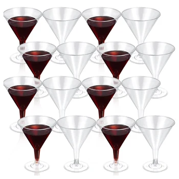 Пластиковые бокалы для Мартини, прозрачные бокалы для вина Многоразовые стаканчики для вечеринок Десертные стаканчики для коктейлей Бокалы для шампанского Десерт