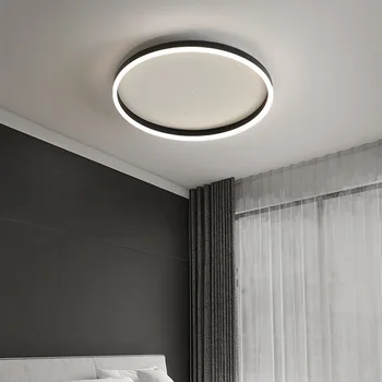 Простые круглые Светодиодные потолочные светильники для спальни, Современный домашний декор, лампа для гостиной в скандинавском стиле, Минималистичная лампа для кабинета Ins