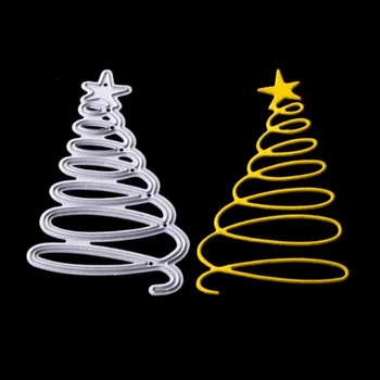 Пятизвездочная Рождественская елка, гравировка по металлу, трафарет для вырезок 