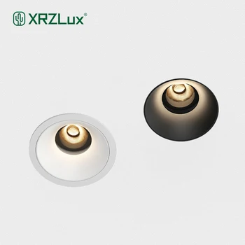 Светодиодный встраиваемый светильник XRZLux Алюминиевый точечный светильник COB с антибликовым покрытием 10 Вт 12 Вт Светодиодный потолочный прожектор для освещения спальни и гостиной