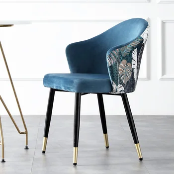 Скандинавский обеденный стул, роскошный стул со спинкой, письменный стул, стул для макияжа, стул для переговоров в ресторане отеля, библиотека, мебель для лофта HY50DC