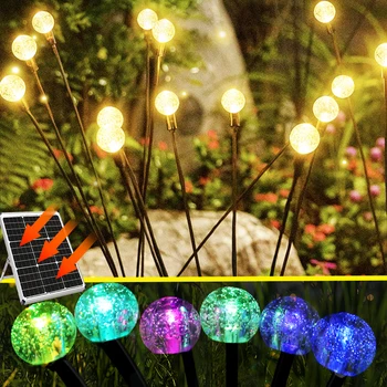 Солнечные фонари-светлячки Наружный Водонепроницаемый светодиодный светильник для садовой лужайки Солнечная Энергия Качели от ветра Украшение внутреннего дворика патио