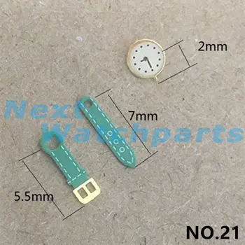 Стрелки с неправильной формой зеленого ремешка для часов для кварцевого механизма Miyota 2035