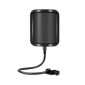 Универсальный микрофон Конденсаторный микрофон для студийной записи на ветровом стекле, металлический звуковой фильтр для микрофона