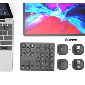 Цифровая панель Bluetooth Jomaa Алюминиевая перезаряжаемая цифровая клавиатура Беспроводная цифровая клавиатура для ноутбука Windows MacBook